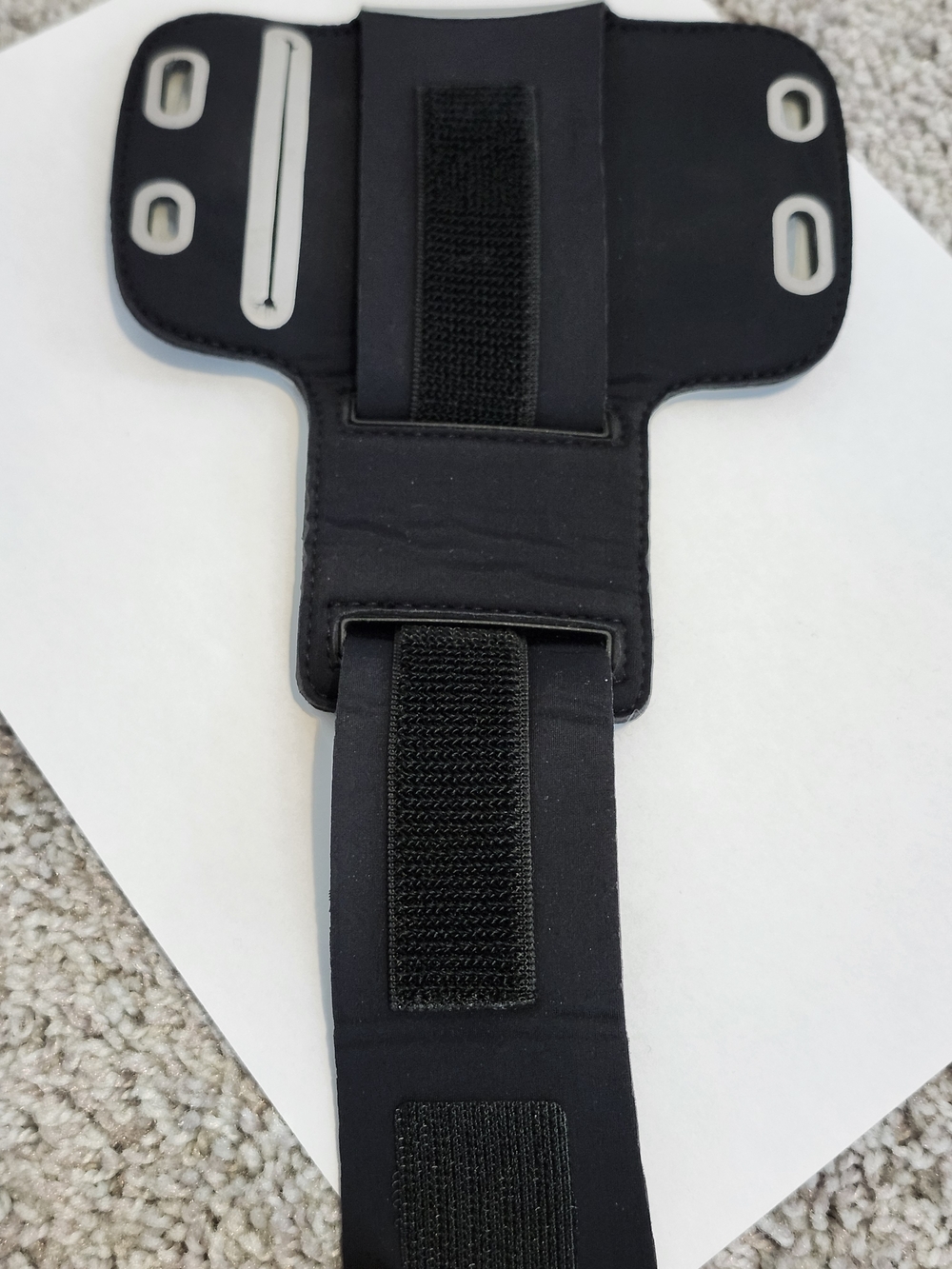 6 Inch 3.5 Inch Wide Fitness Phone Armband Silver Adjustable Workout Accessories